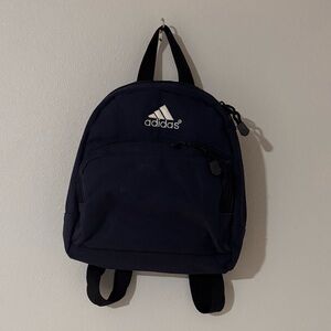 ADIDAS Vintage Mini Backpack Navy Blue Excellent Used Condition
